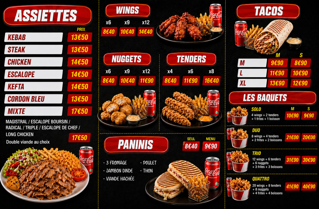 Menu dynamique, Borne de commande,caisse enregistreuse | DS Digital