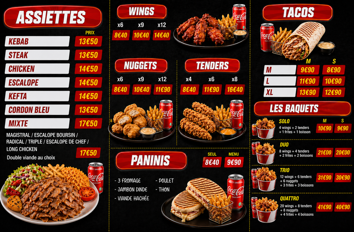Menu dynamique, Borne de commande,caisse enregistreuse | DS Digital